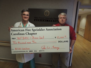 Carolinas Chapter members sponsor and participate in a charity golf tournament benefitting Wake Forest Baptist Health’s Burn Center.