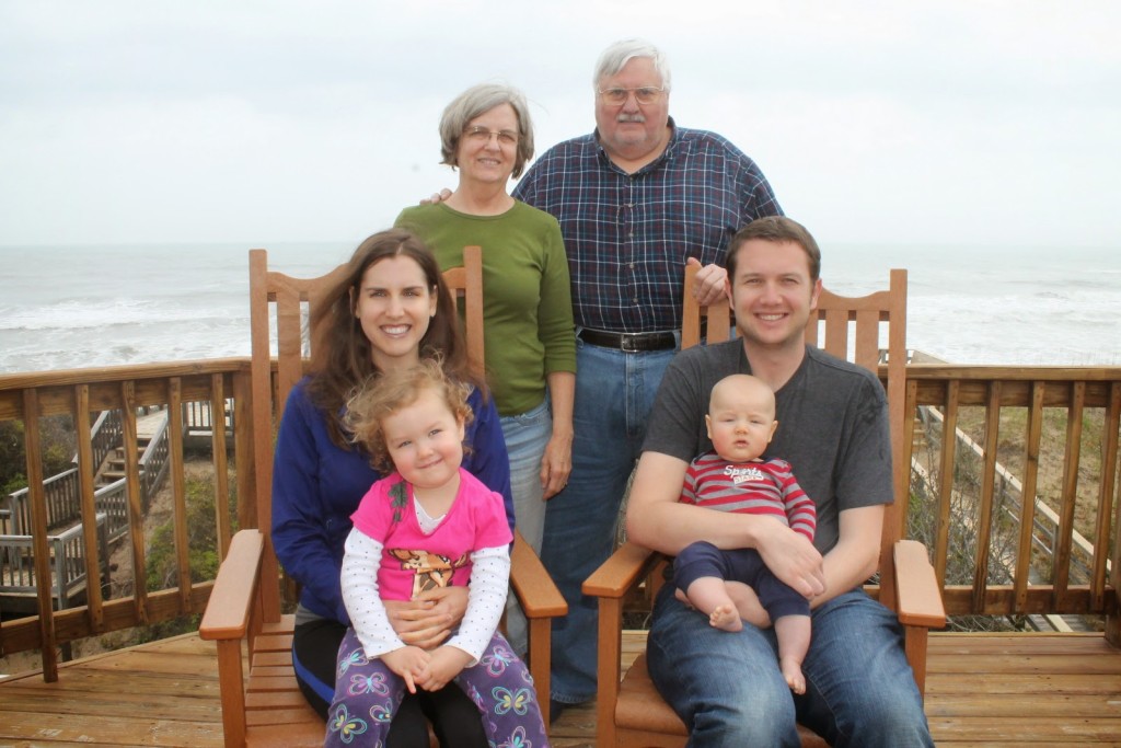 George and Mary enjoy family time with their daughter Jessica, son-in-law Rob, and grandchildren Libby and Nathaniel.