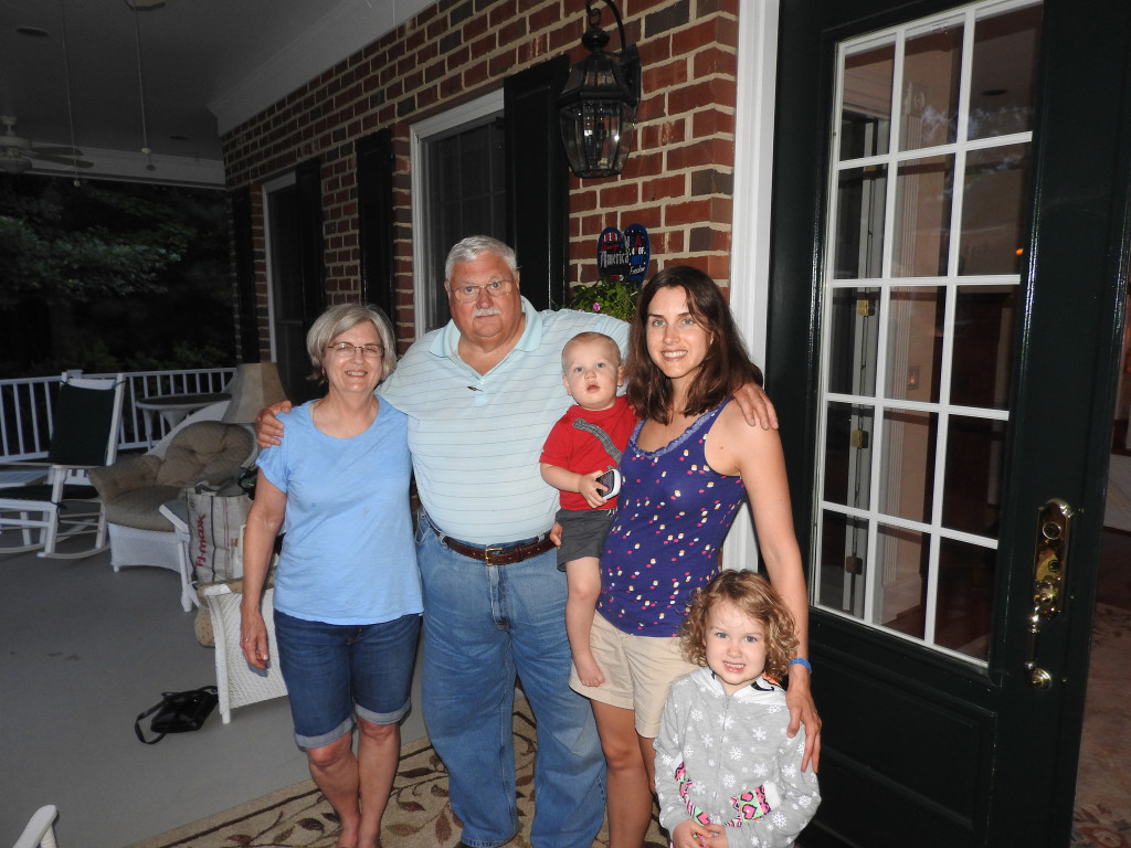 George and Mary enjoy family time with their daughter Jessica, son-in-law Rob, and grandchildren Libby and Nathaniel. 