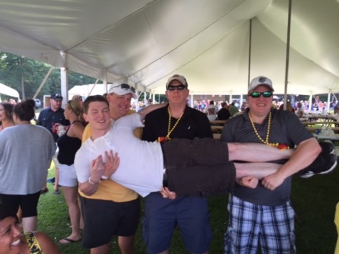 Ed’s four sons keep him on his toes at the Hanover Fire and EMS Annual Crab Feast.