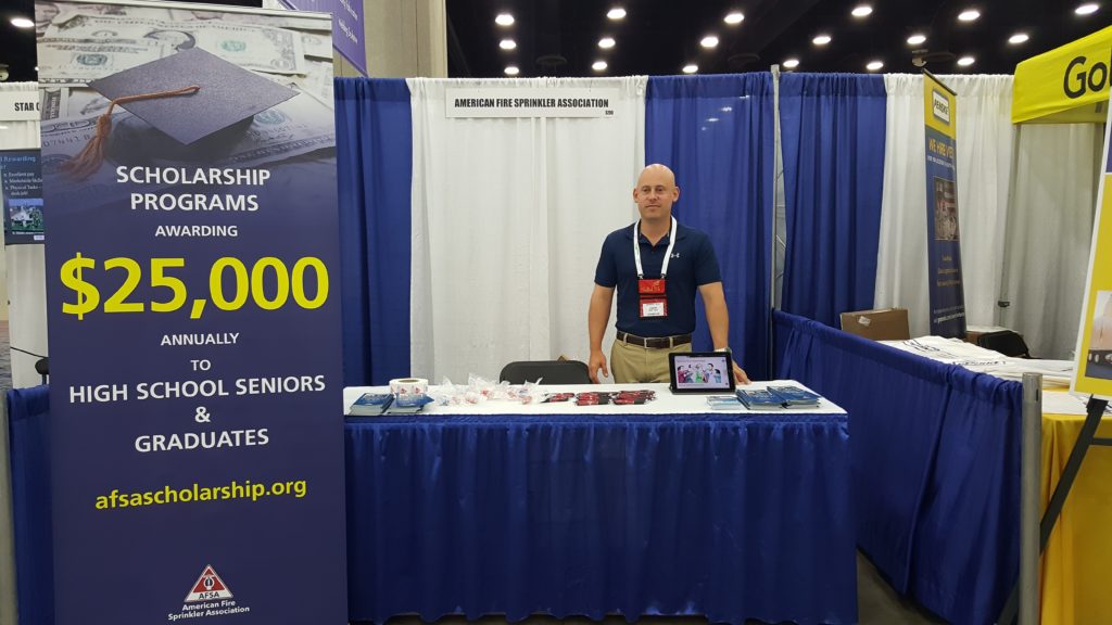 Conor Kauffman of Kauffman Co., Houston, Texas was one of the volunteers manning the AFSA NextGen Initiative booth at SkillsUSA.