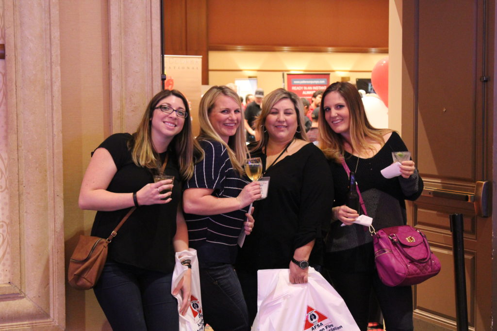 Attendees Julianna Rovegno, Sarah Sammon, Tammie Randall and Erin Cessna of Mr. Sprinkler Fire Protection enjoying the show.