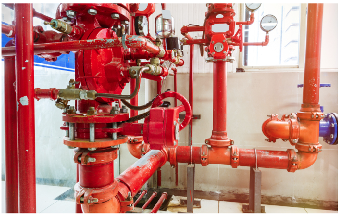 Figure 3. Engineers specify fire sprinkler systems intended to last the life of a new building – 50 years or more.